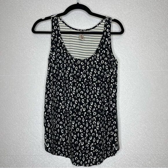 Anthropologie Dolan Mixed Media Animal Print Striped Tank XS - Picture 2 of 5